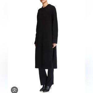 CO Black Midi Dress with Long Sleeves
